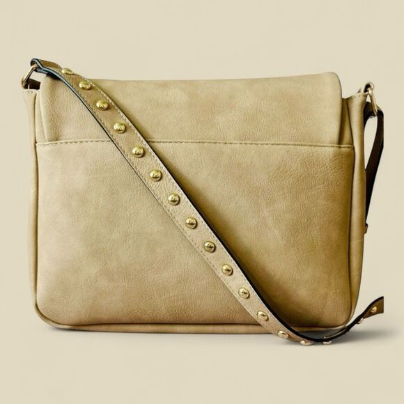 Juniper & Joy Tan Crossbody Bag Studded Strap BRAND-NEW With Tags - Picture 4 of 9